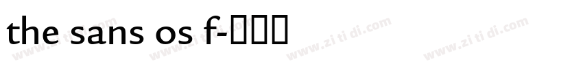 the sans os f字体转换